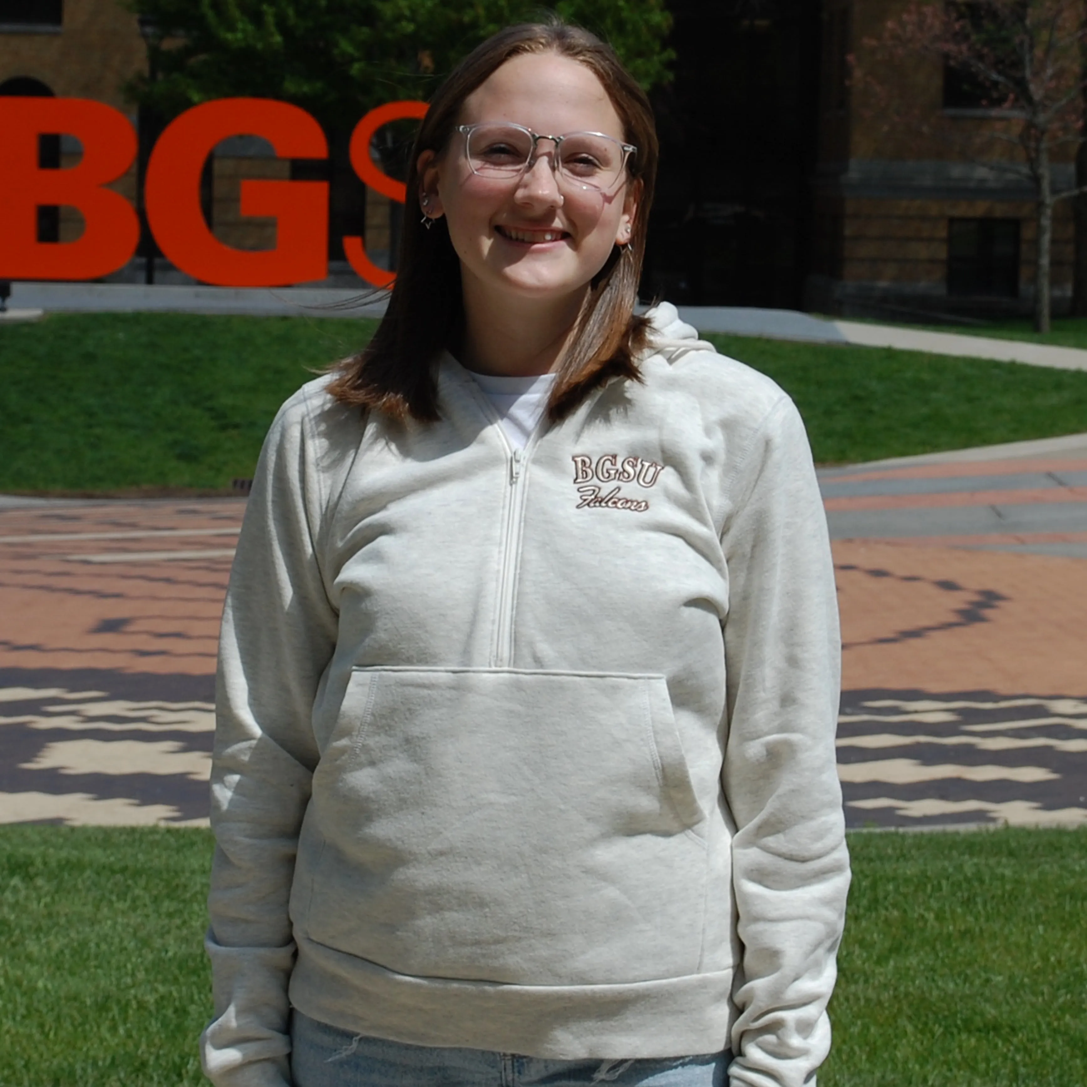 Ouray Ladies BGSU Cozy 1/2 Zip Hoodie