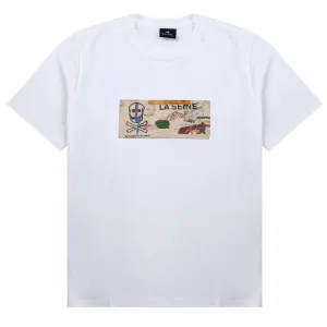 Paul Smith La Seine Card Organic-Cotton T-Shirt White
