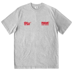 Pawa Sports Burnout T-Shirt Grey Marl