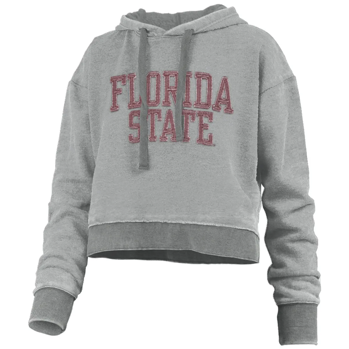 Pressbox Women's FlorIda State Vintage Waist-length Reverse Hood - Grey