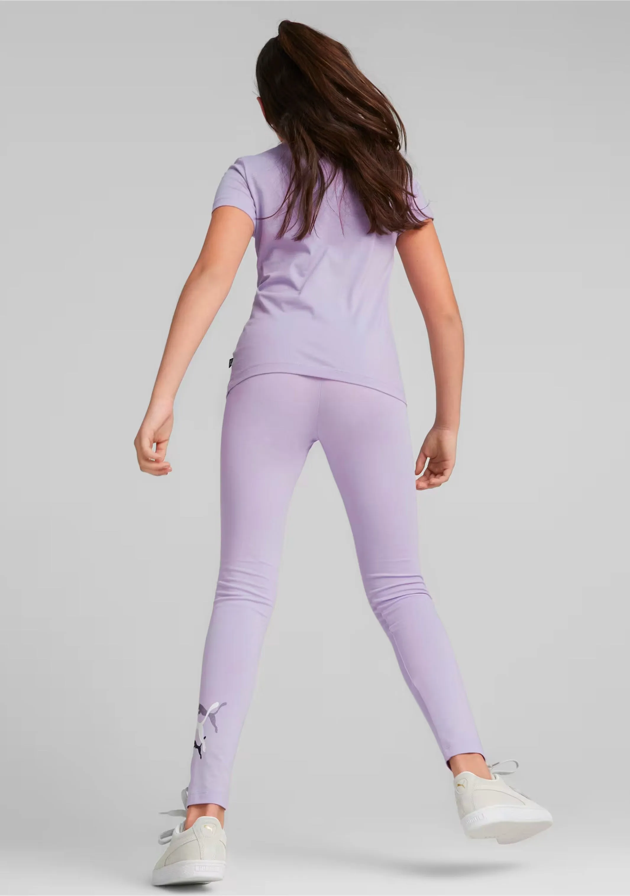 Puma Girls' Small Logo Tee Vivid Violet