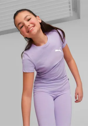 Puma Girls' Small Logo Tee Vivid Violet