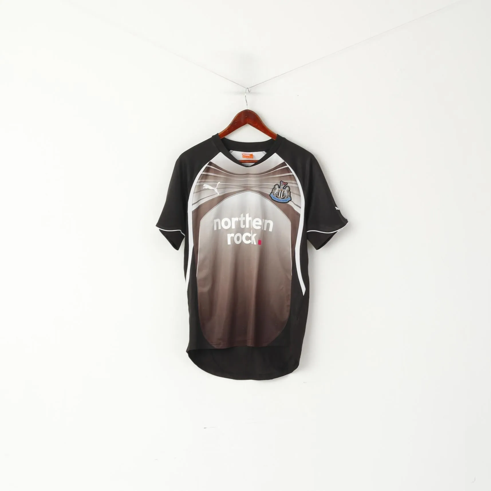Puma Men L Shirt Black Newcaste United Football Club Sportswear Jersey Soccer Top