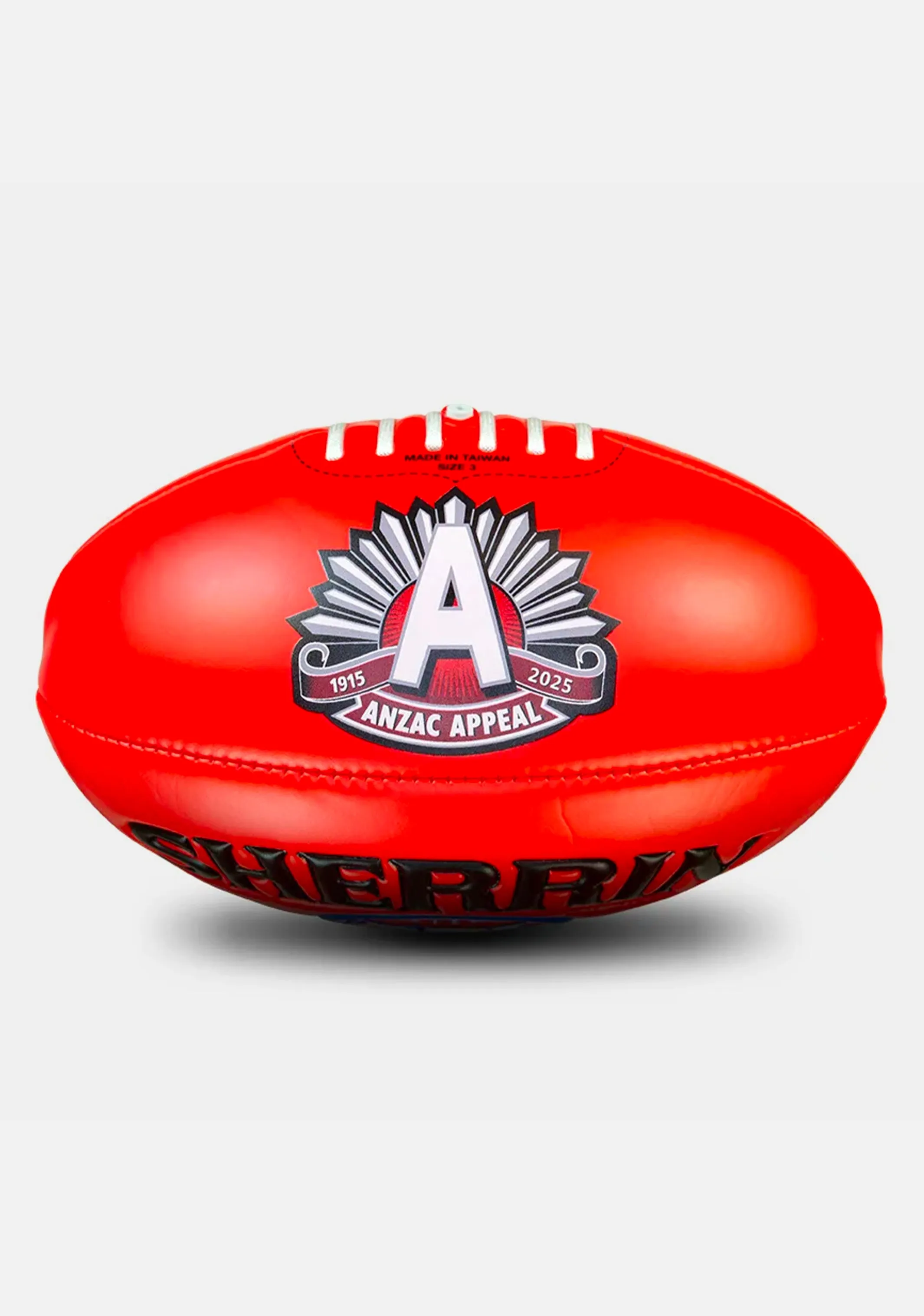 Sherrin 2025 ANZAC Appeal Round Super Soft Touch Football Red