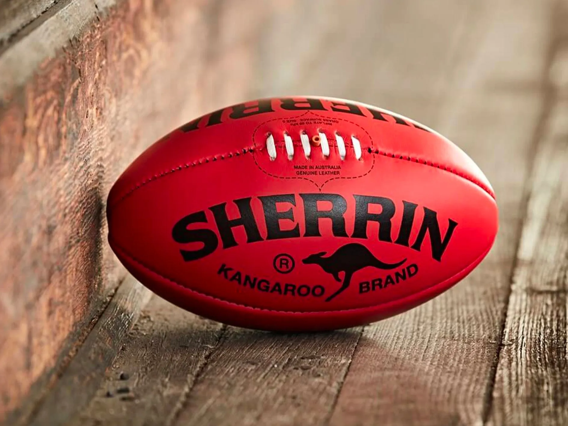 Sherrin KB Red Blemish Leather Game Ball Size 4 <br> 4711