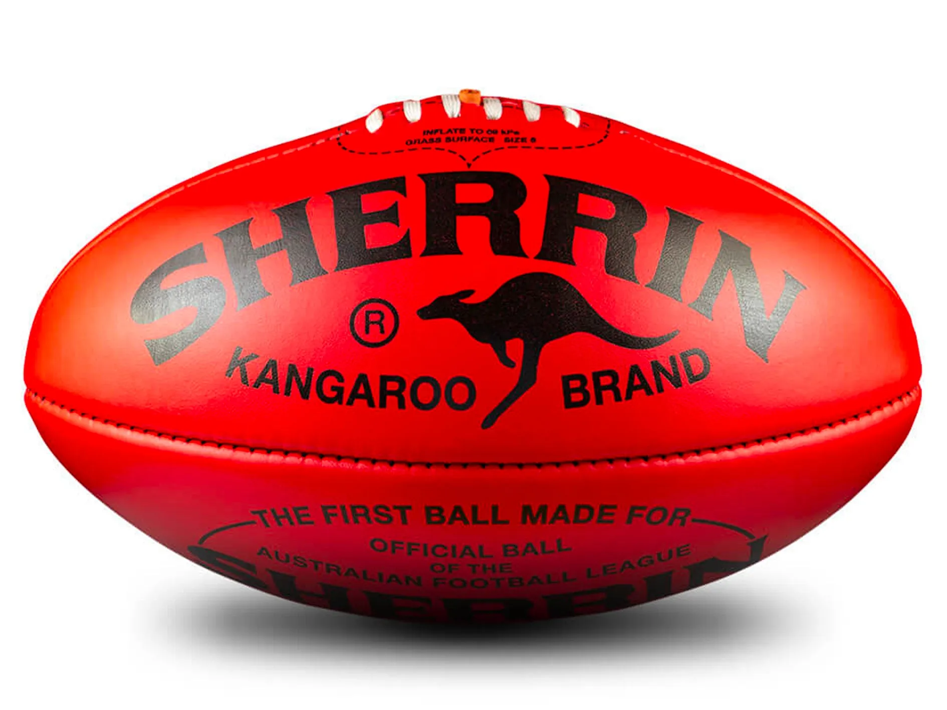 Sherrin KB Red Blemish Leather Game Ball Size 4 <br> 4711