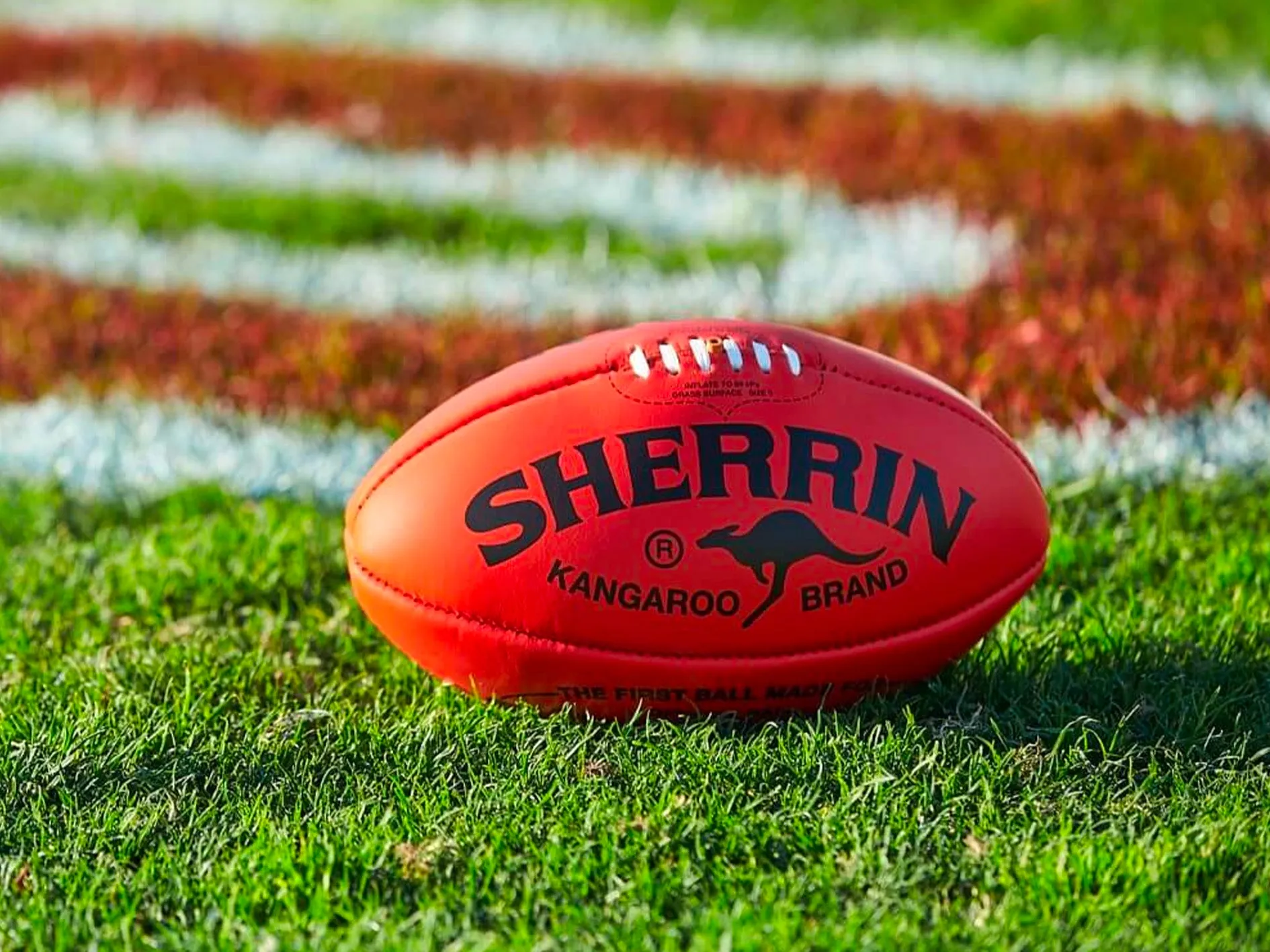 Sherrin KB Red Blemish Leather Game Ball Size 4 <br> 4711