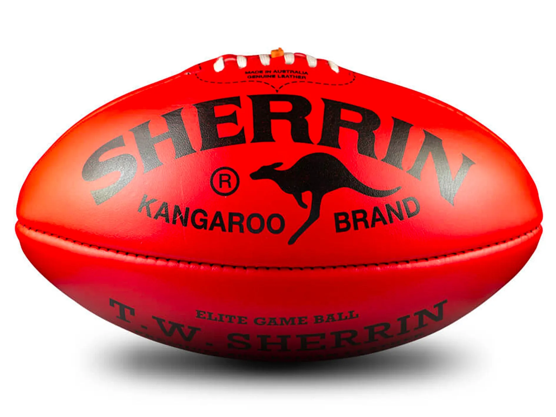 Sherrin KB Red Blemish Leather Game Ball Size 4 <br> 4711