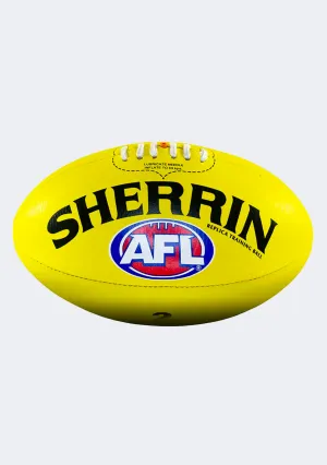 Sherrin Leather AFL Replica Training Ball Yellow