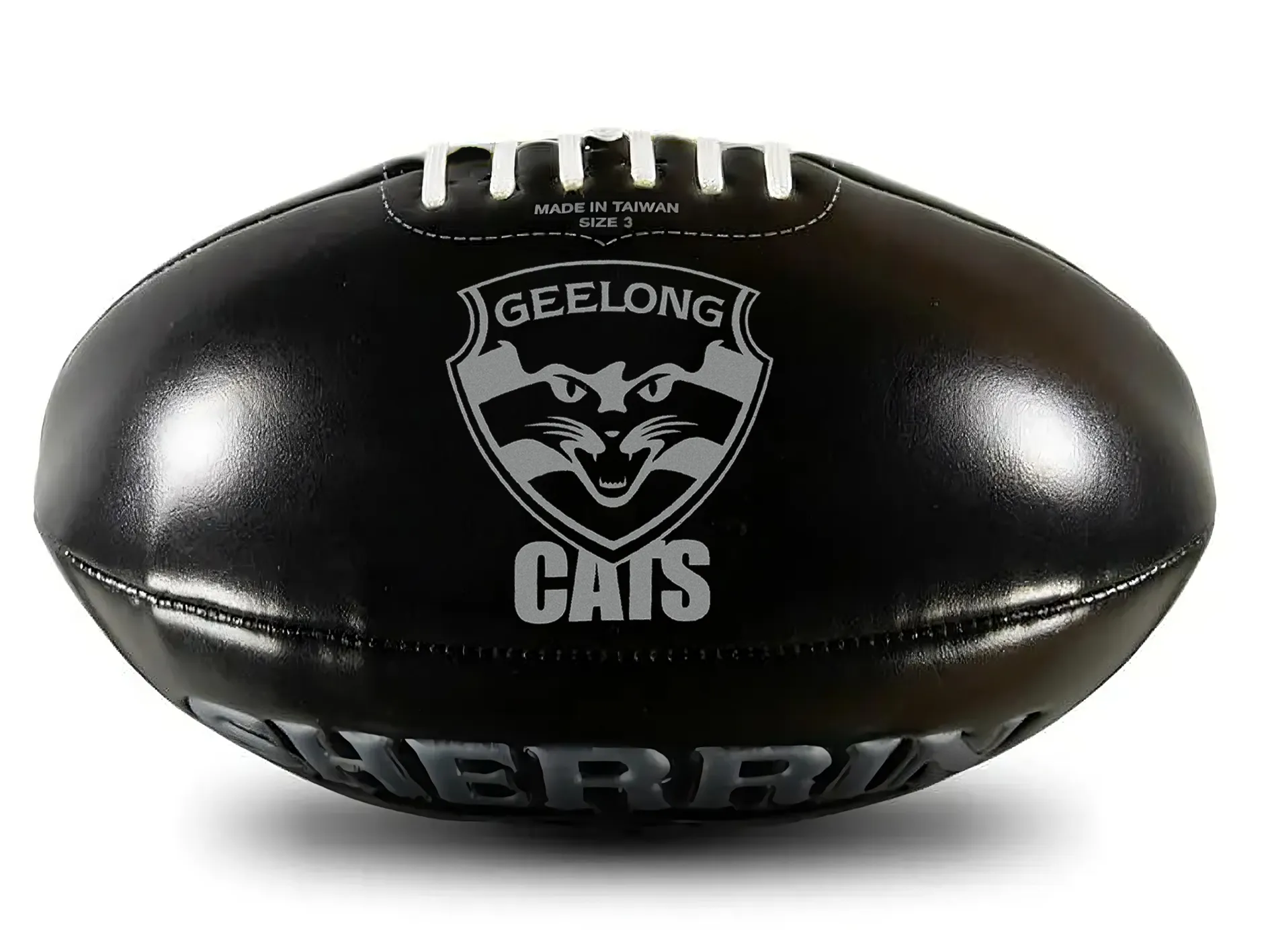 Sherrin Super Soft Touch Geelong Cats Black/Silver <BR> 4291/GEE/AFL