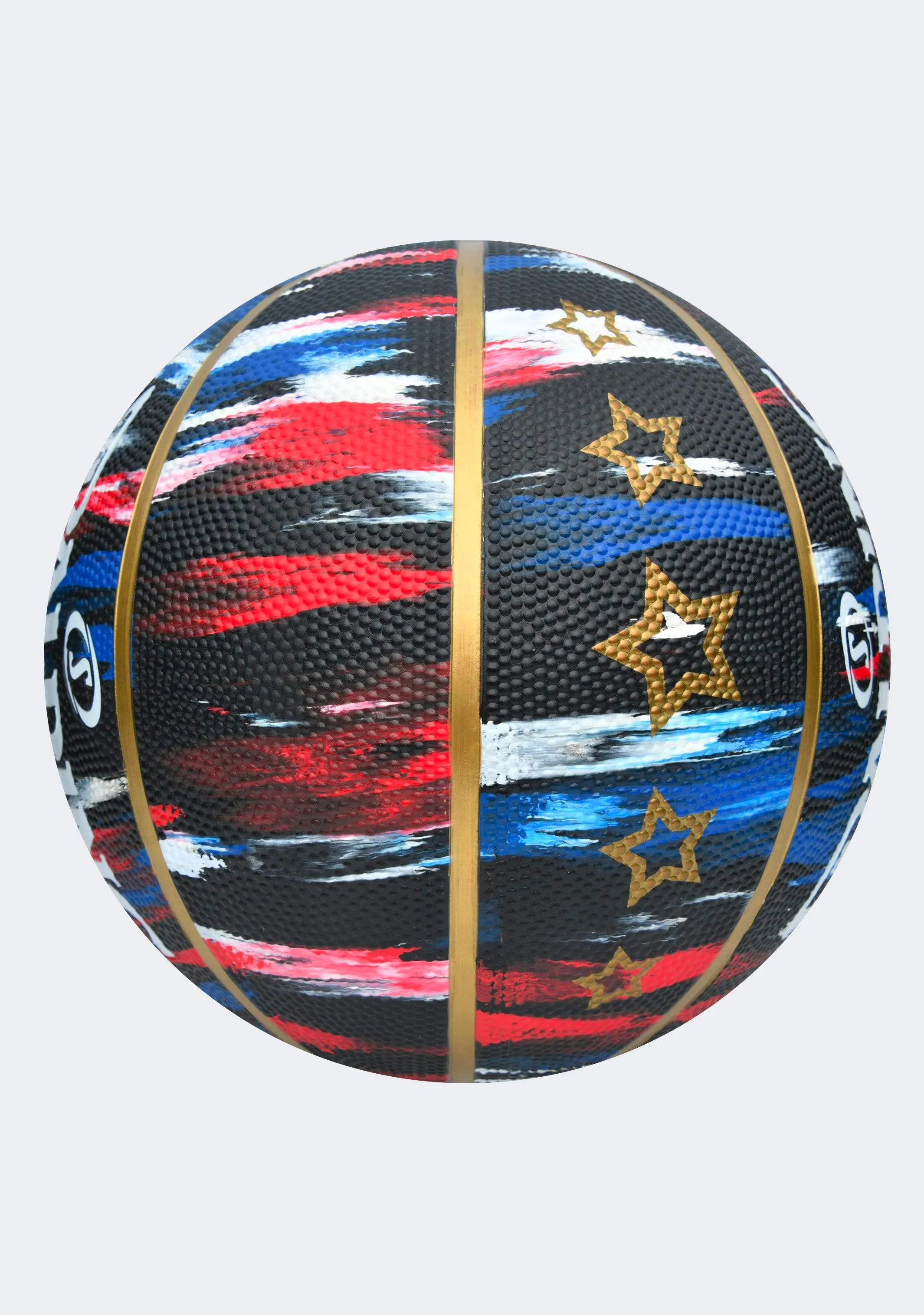 Spalding x Harlem Globetrotters Marble Series Rubber Basketball Size 7 with FREE Wilson NBA Team Mini Retro San Antonio Basketball