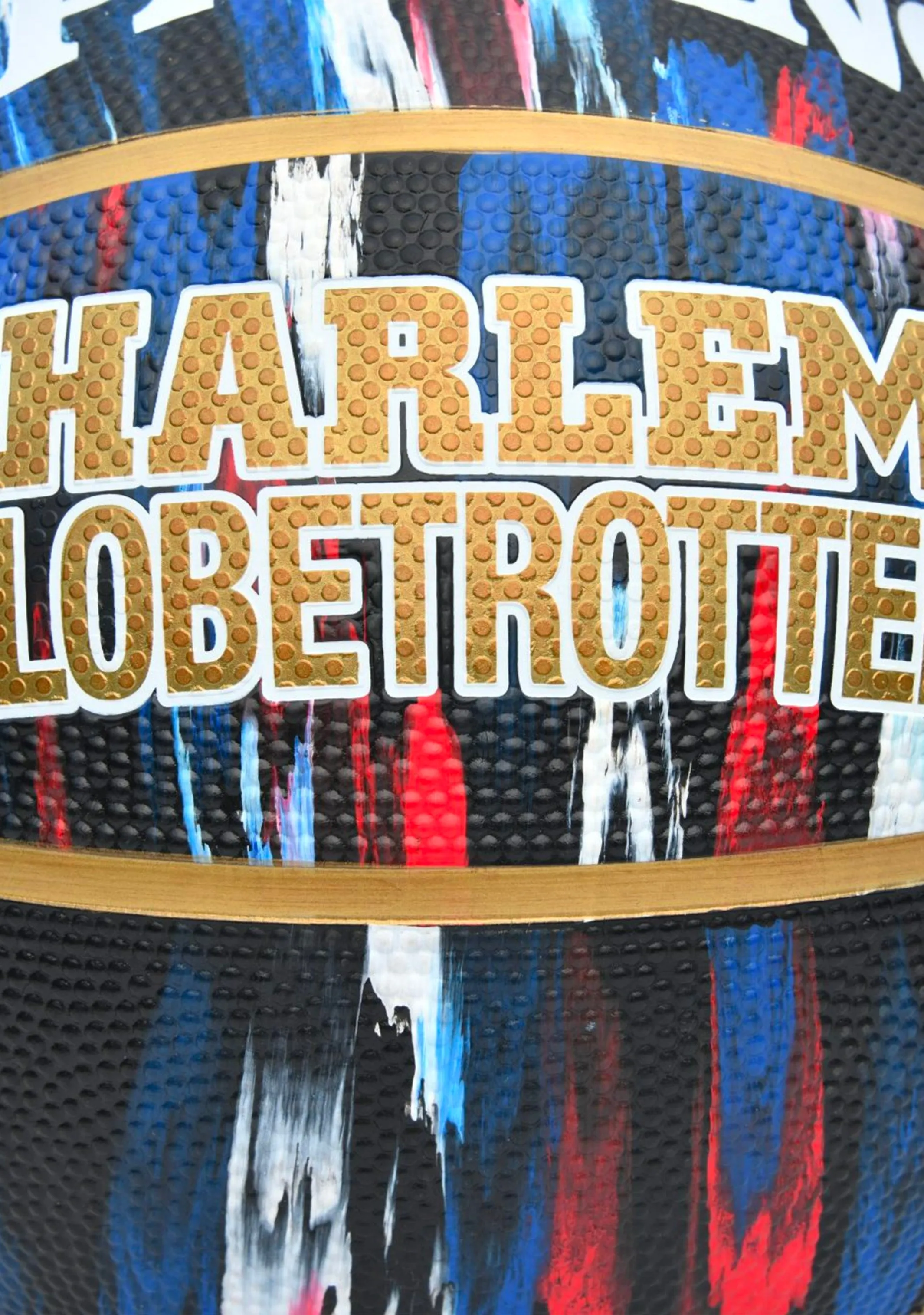 Spalding x Harlem Globetrotters Marble Series Rubber Basketball Size 7 with FREE Wilson NBA Team Mini Retro San Antonio Basketball