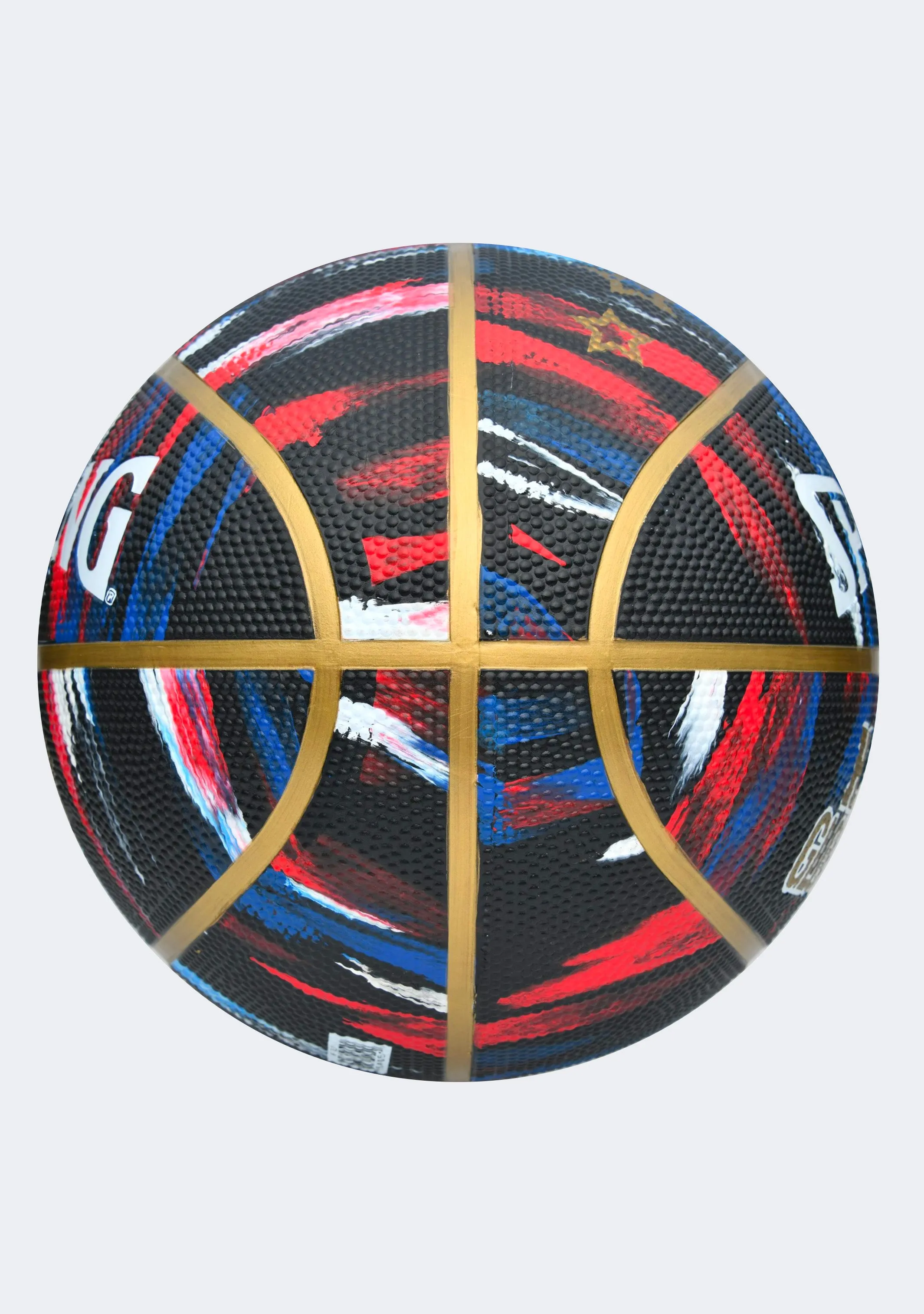Spalding x Harlem Globetrotters Marble Series Rubber Basketball Size 7 with FREE Wilson NBA Team Mini Retro San Antonio Basketball