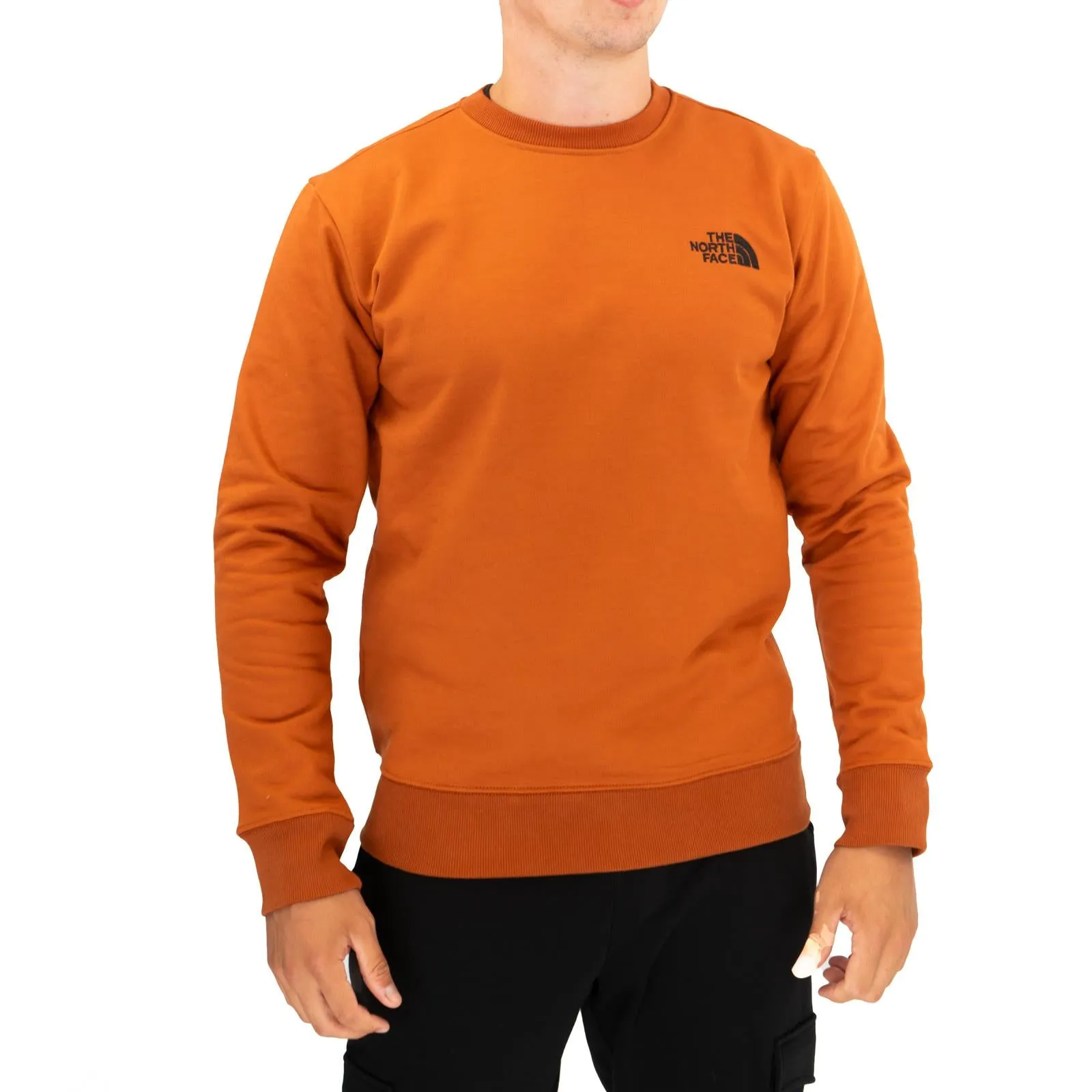 The North Face Mens Raglan Box Nse Crew Sweatshirt Burn Orange