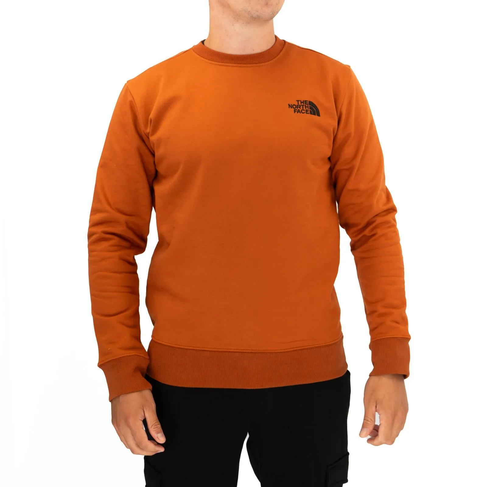 The North Face Mens Raglan Box Nse Crew Sweatshirt Burn Orange