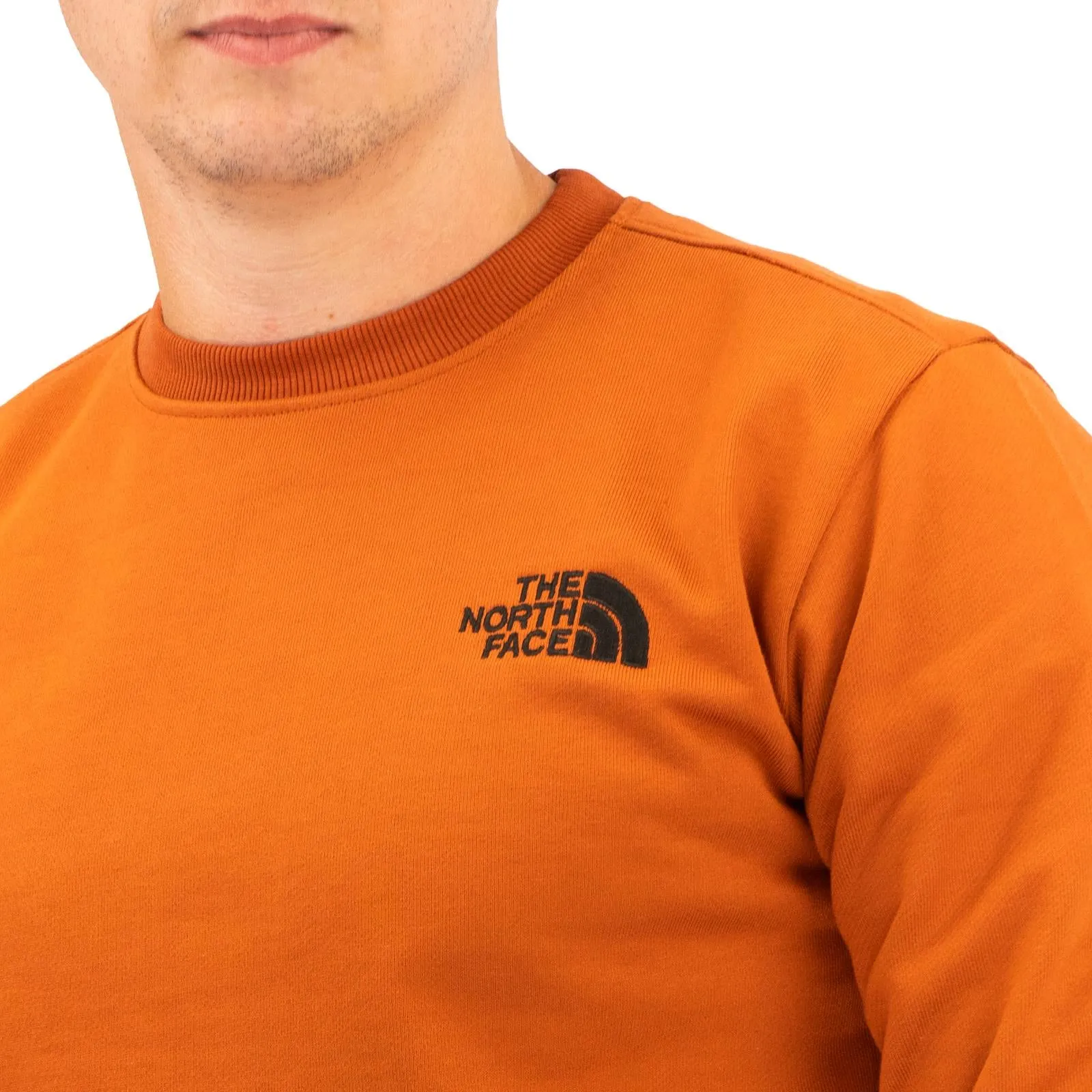 The North Face Mens Raglan Box Nse Crew Sweatshirt Burn Orange