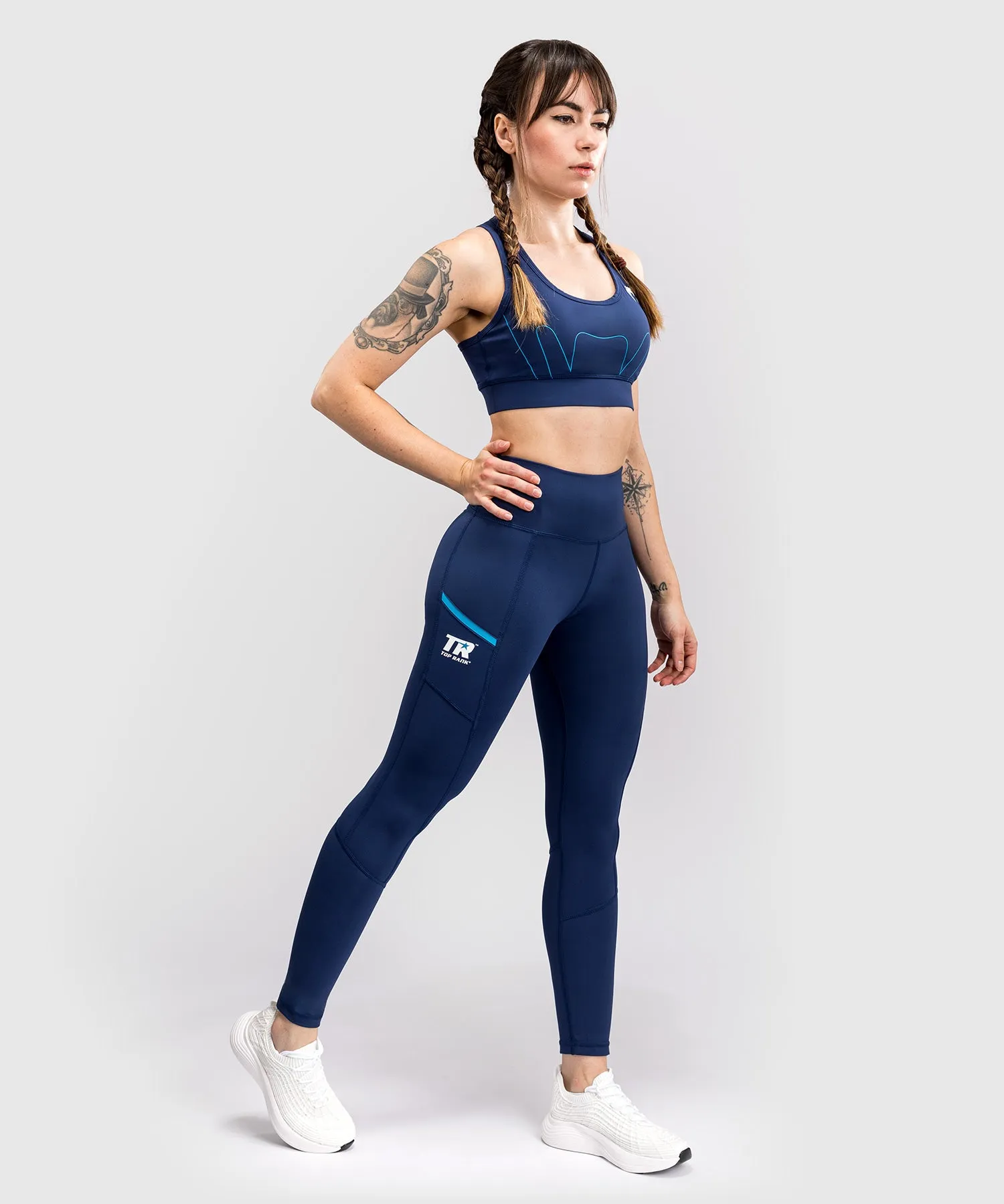 Venum x Top Rank Original Women's 7/8 Leggings - Navy Blue