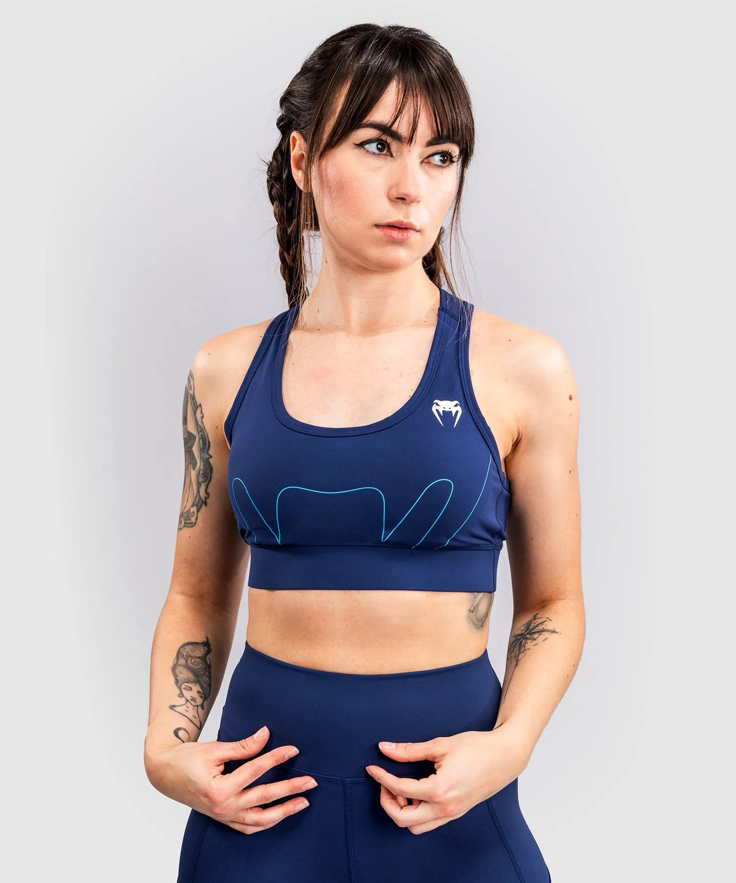 Venum x Top Rank Original Women's Sports Bra - Navy Blue