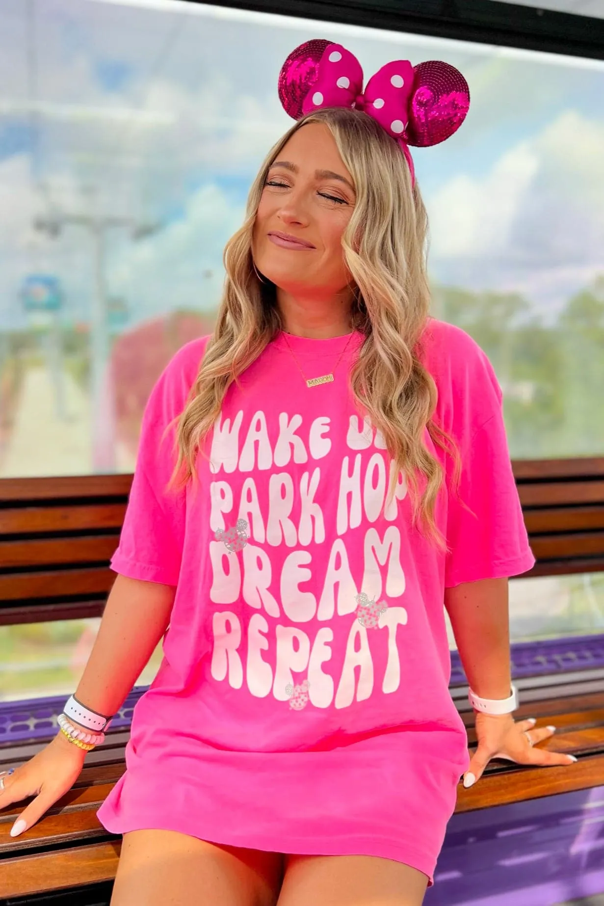 Wake Up. Park Hop. Dream. Repeat Retro Graphic Tee - BACK IN STOCK