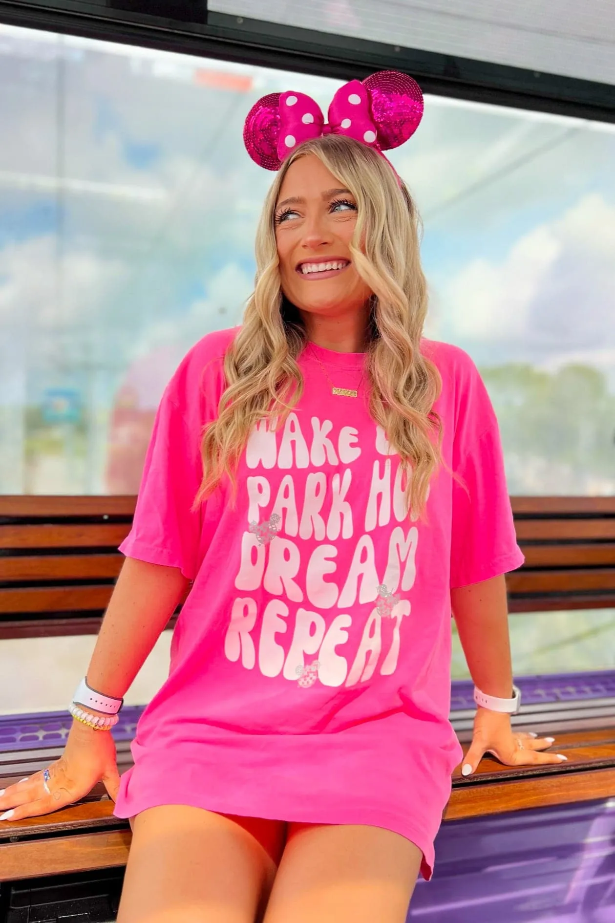 Wake Up. Park Hop. Dream. Repeat Retro Graphic Tee - BACK IN STOCK