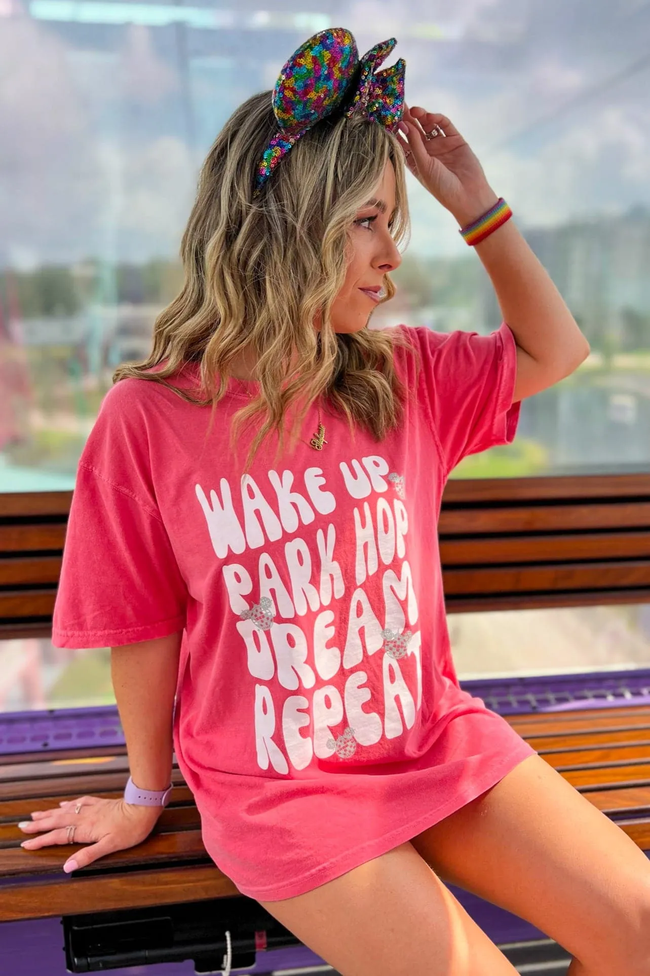 Wake Up. Park Hop. Dream. Repeat Retro Graphic Tee - BACK IN STOCK