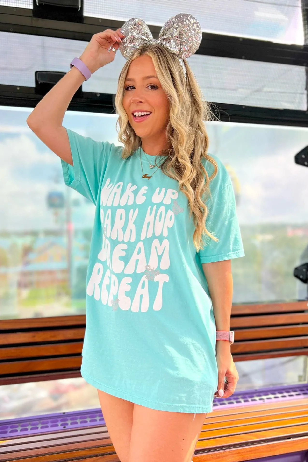 Wake Up. Park Hop. Dream. Repeat Retro Graphic Tee - BACK IN STOCK