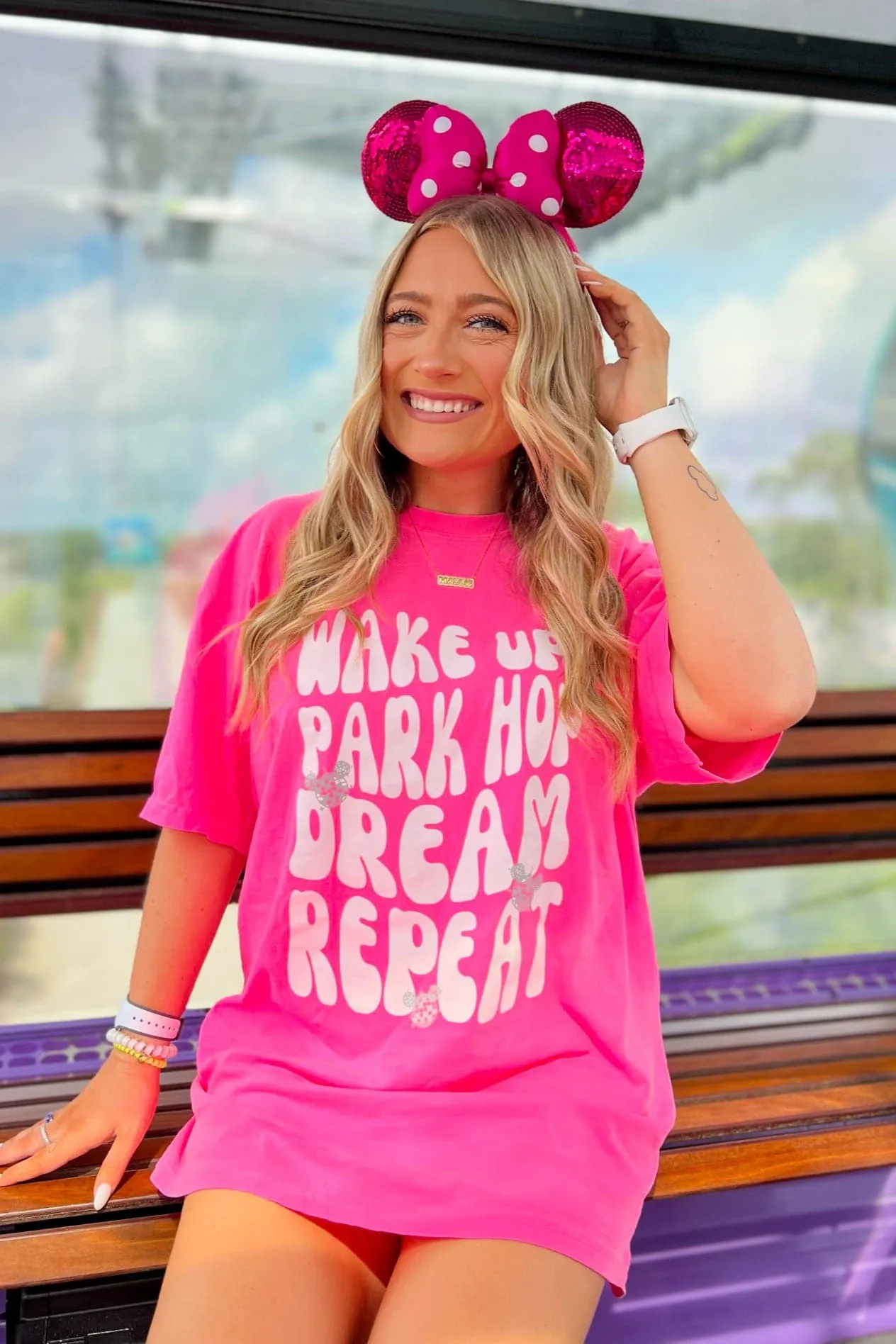 Wake Up. Park Hop. Dream. Repeat Retro Graphic Tee - BACK IN STOCK