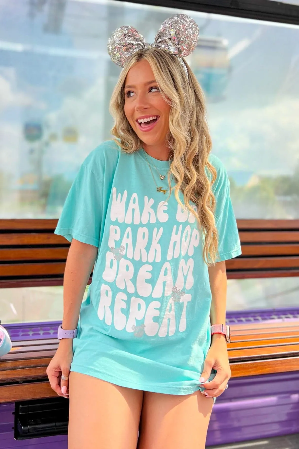 Wake Up. Park Hop. Dream. Repeat Retro Graphic Tee - BACK IN STOCK
