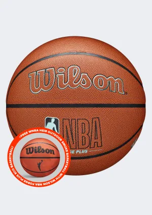 Wilson NBA Forge Plus Eco Indoor/Outdoor Basketball With Free Wilson WNBA Heir Outdoor Smoke Basketball Size 6