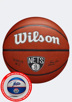Wilson NBA Team Alliance Brooklyn Nets With Free Wilson NBA Retro Mini Brooklyn Nets