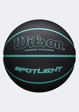 Wilson Spotlight Size 7 Basketball Black/Aqua
