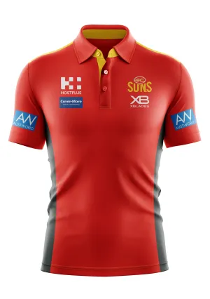 Xblades Gold Coast Suns Mens 2019 Media Polo <BR> GCS-MDP-L19 M-L-RDG