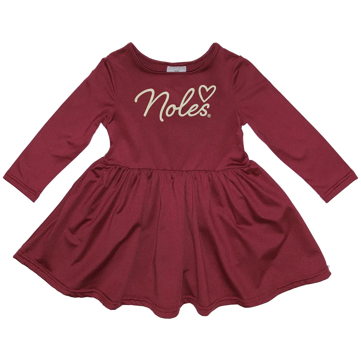 ZooZatz Toddler Girl's Noles Long Sleeve Dress - Garnet
